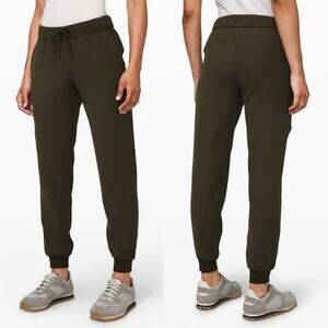Lululemon On The Fly Jogger Pants Dark Olive Green Size 8